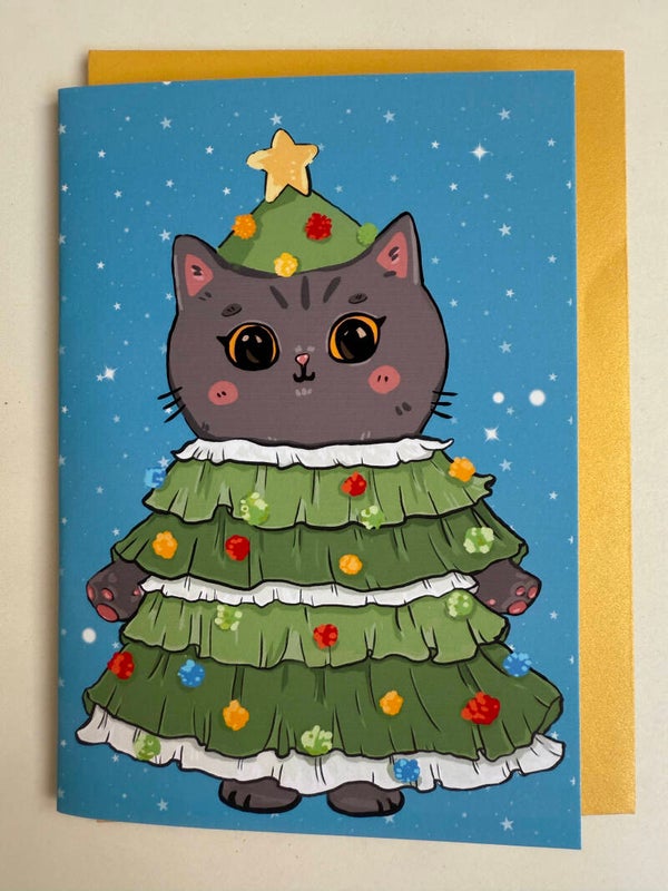 Christmas card - dress like a Christmas tree
