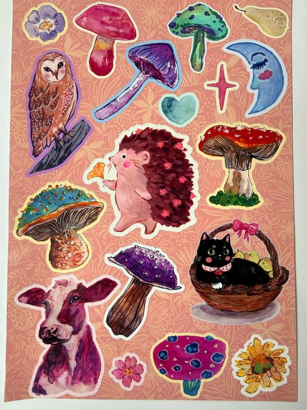 homemade paper sticker <herfst>