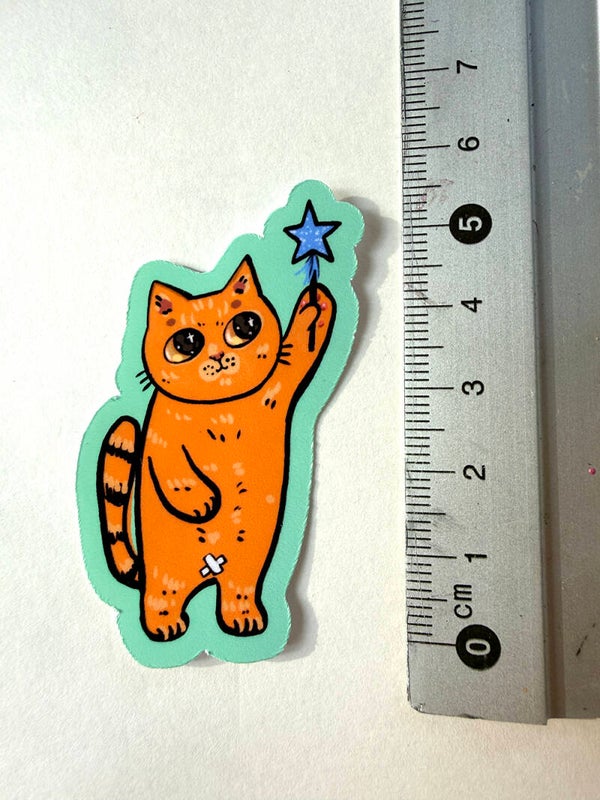 small sticker <Orange cat>