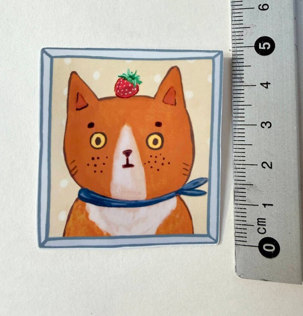 small sticker <Orange cat>