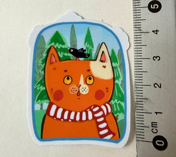 small sticker <Forest cat>