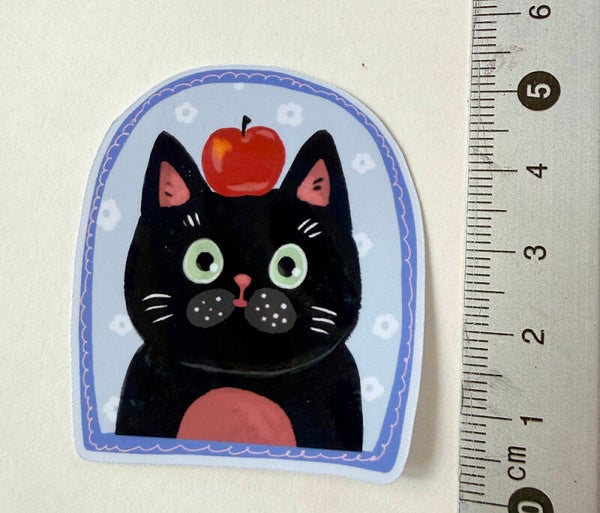 small sticker <Black cat>
