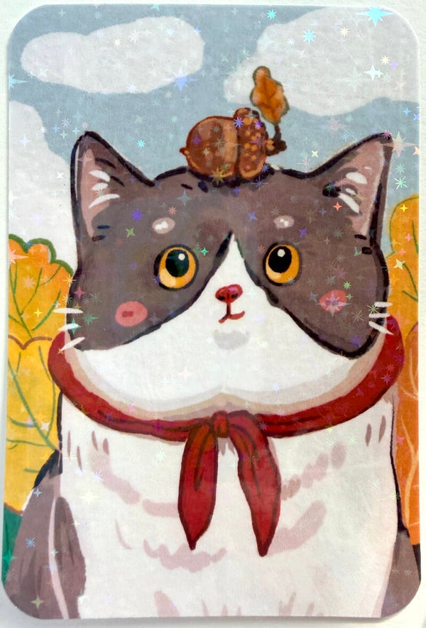 mini glitter card with envelope <Autumn>
