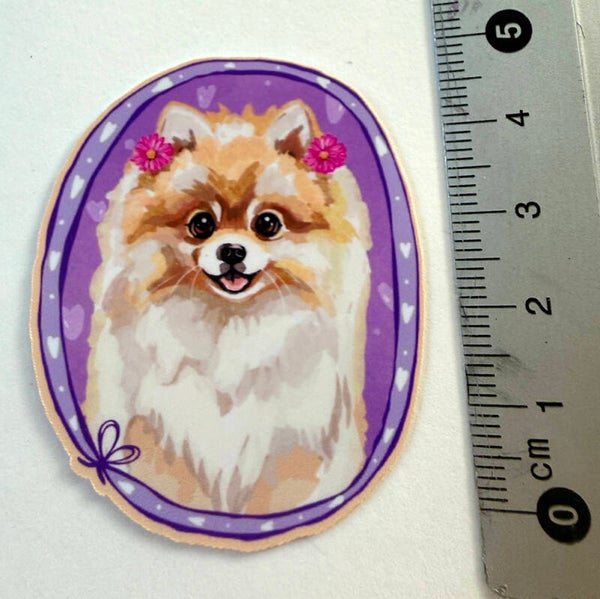 small sticker <pomeranian>