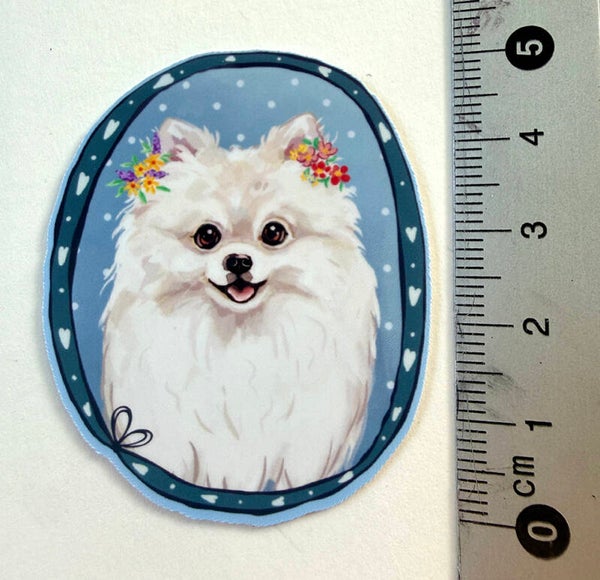 small sticker <pomeranian>