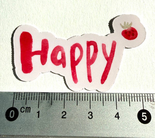 small sticker <Happy>
