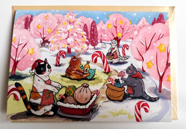 Christmas Card <Santa Cat>