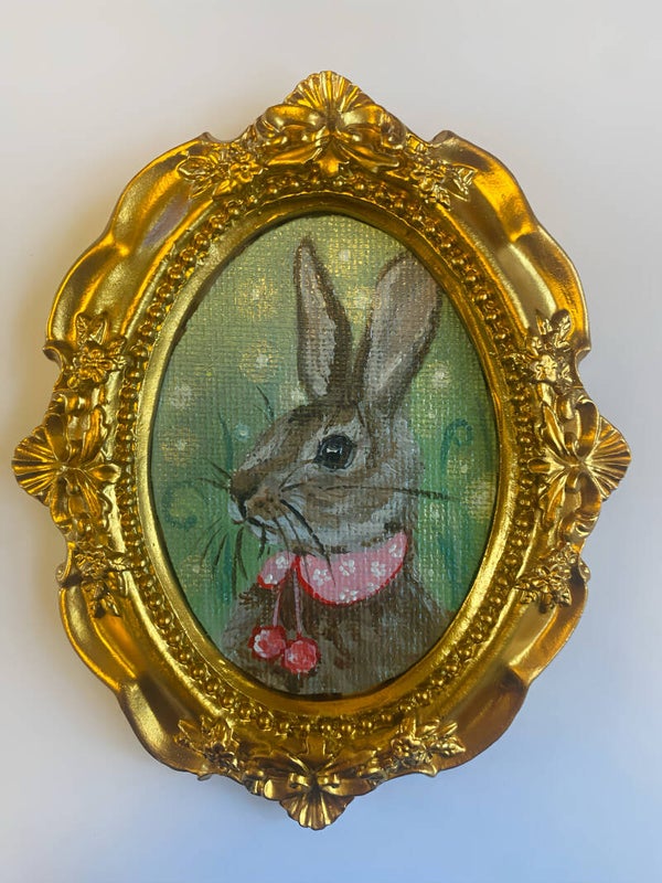 Mini Acrylic Painting < wild rabbit>