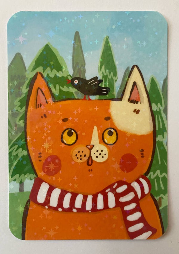 mini glitter card with envelope