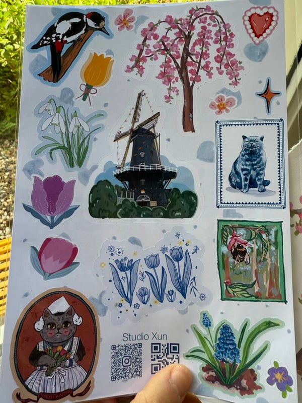 homemade paper sticker <Holland>