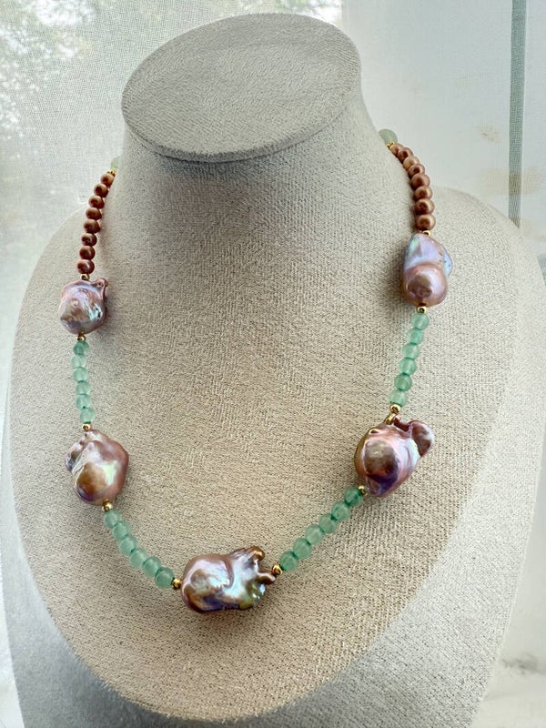 Handmade freshwater pearl necklace