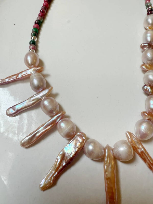 Handmade freshwater pearl necklace