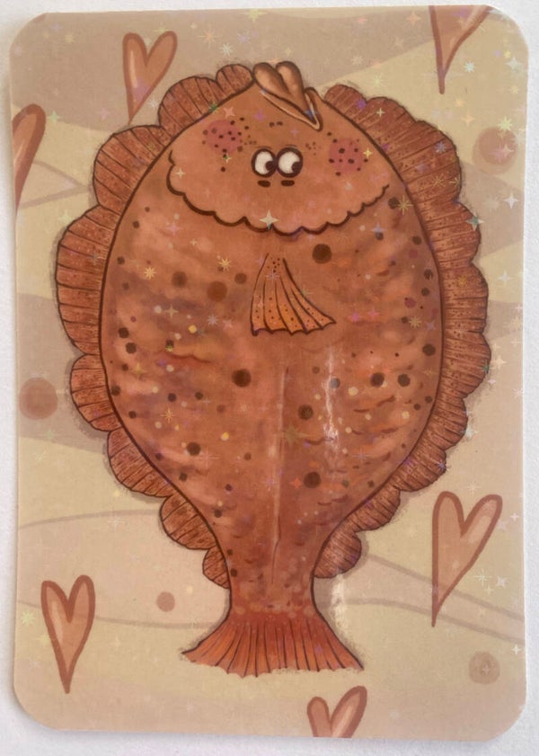 mini glitter card with envelope <Flatfish>
