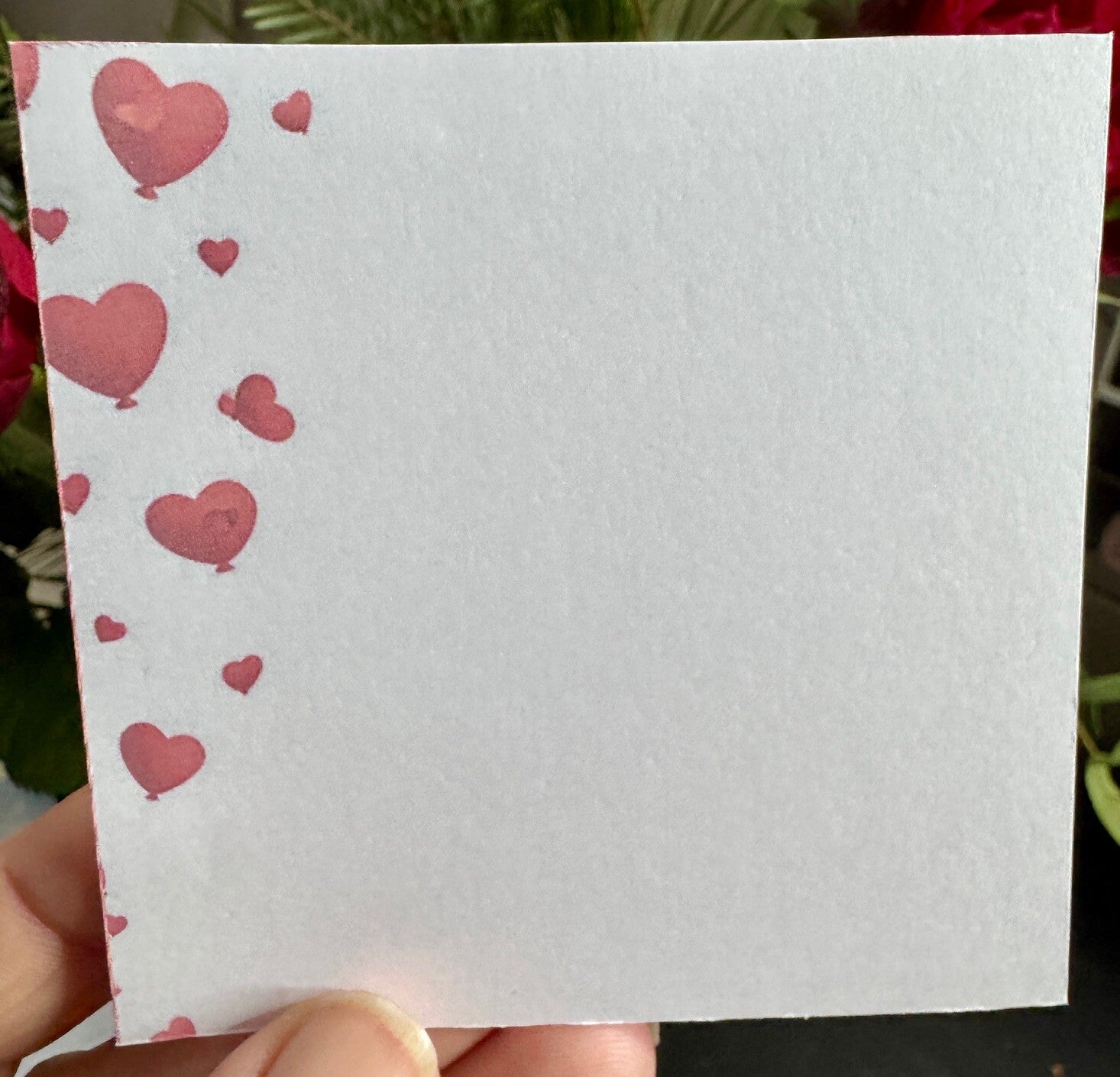 Spring Heart Background Note Cube (3 x 3")