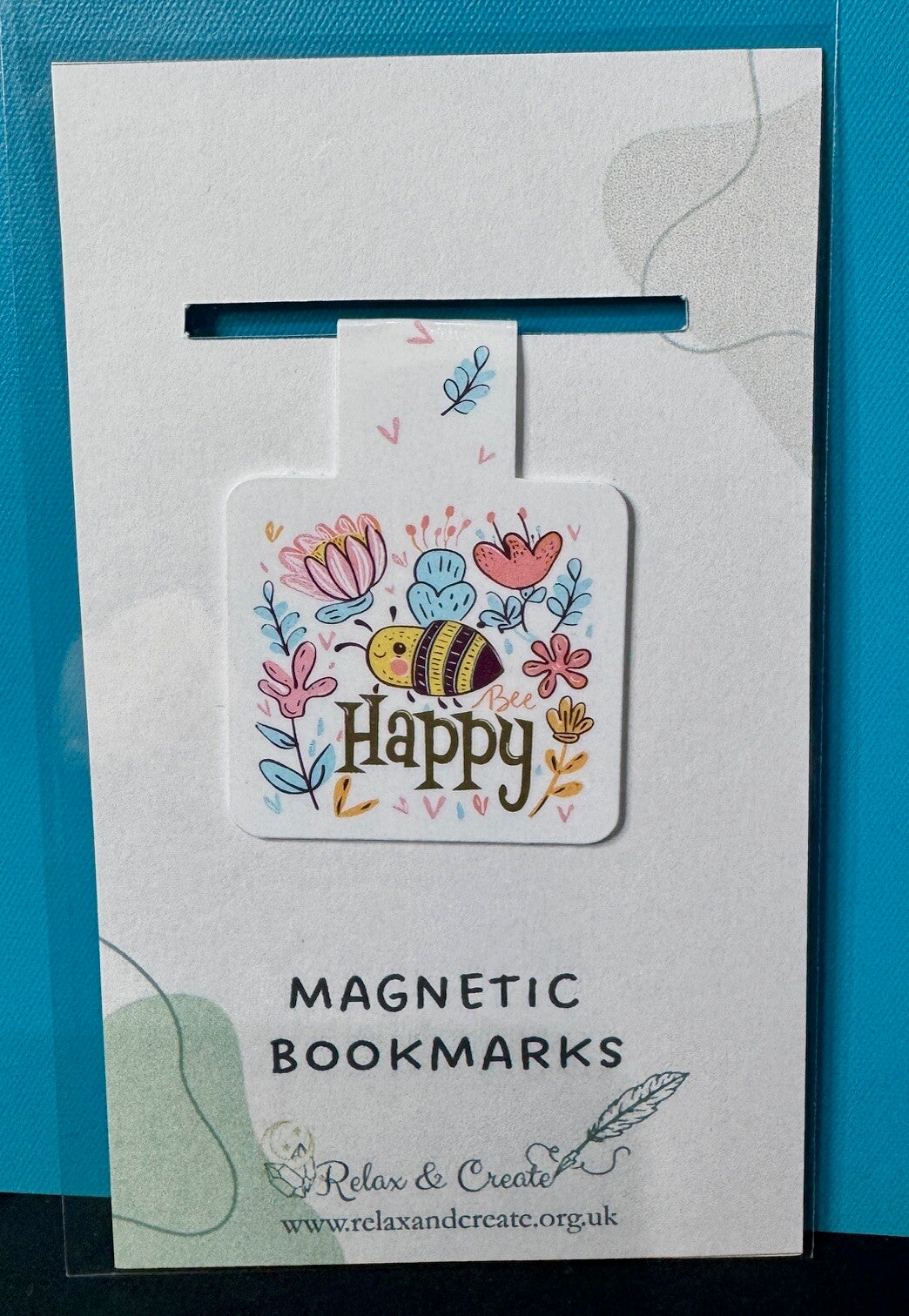 Be Happy- Tabbed Magnetic Bookmark