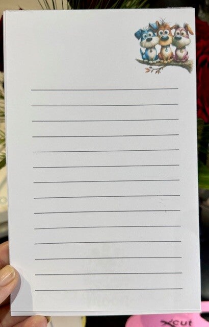 Whimsical Dogs Notepad (A5) - Tree Dog