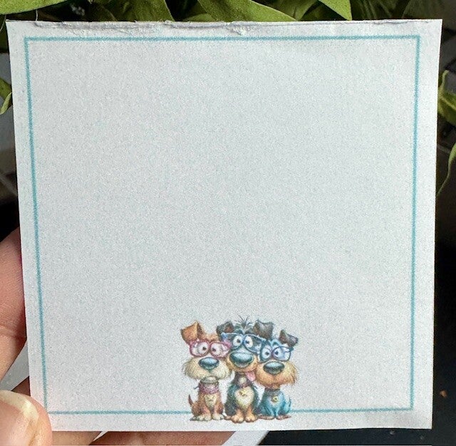 Whimsical Dogs Note Cube (3 x 3") - Middle Cluster Dogs