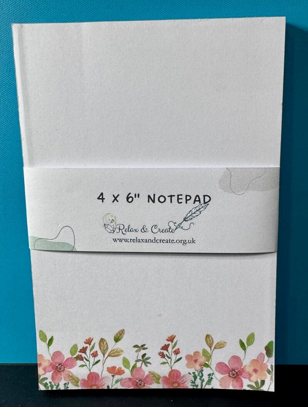 Pink Wildflowers Notepad (4x6")