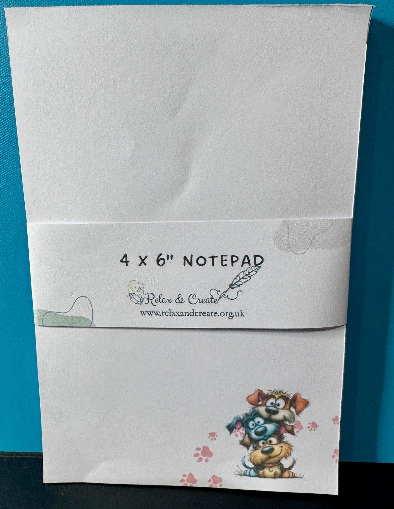 Whimsical Dogs Notepad (4x6") - Corner Pink Paws