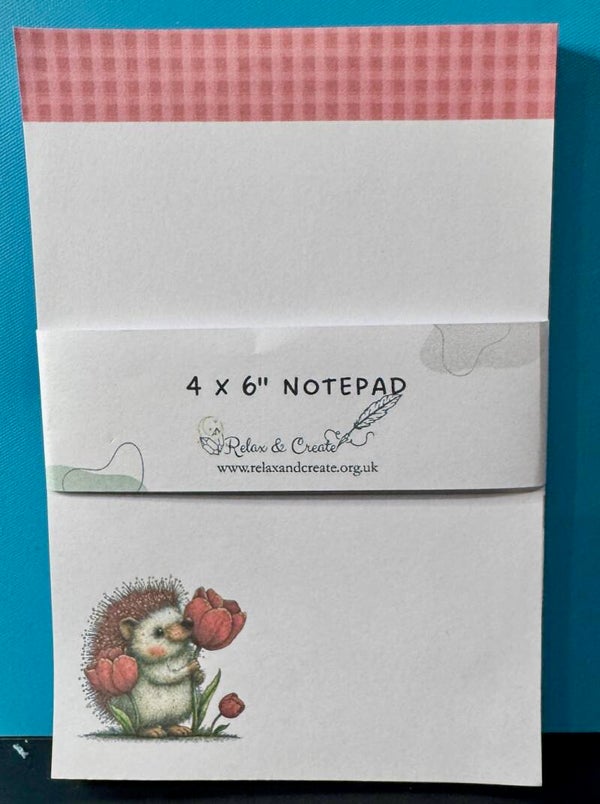 Spring Hedgehog Notepad (4x6")