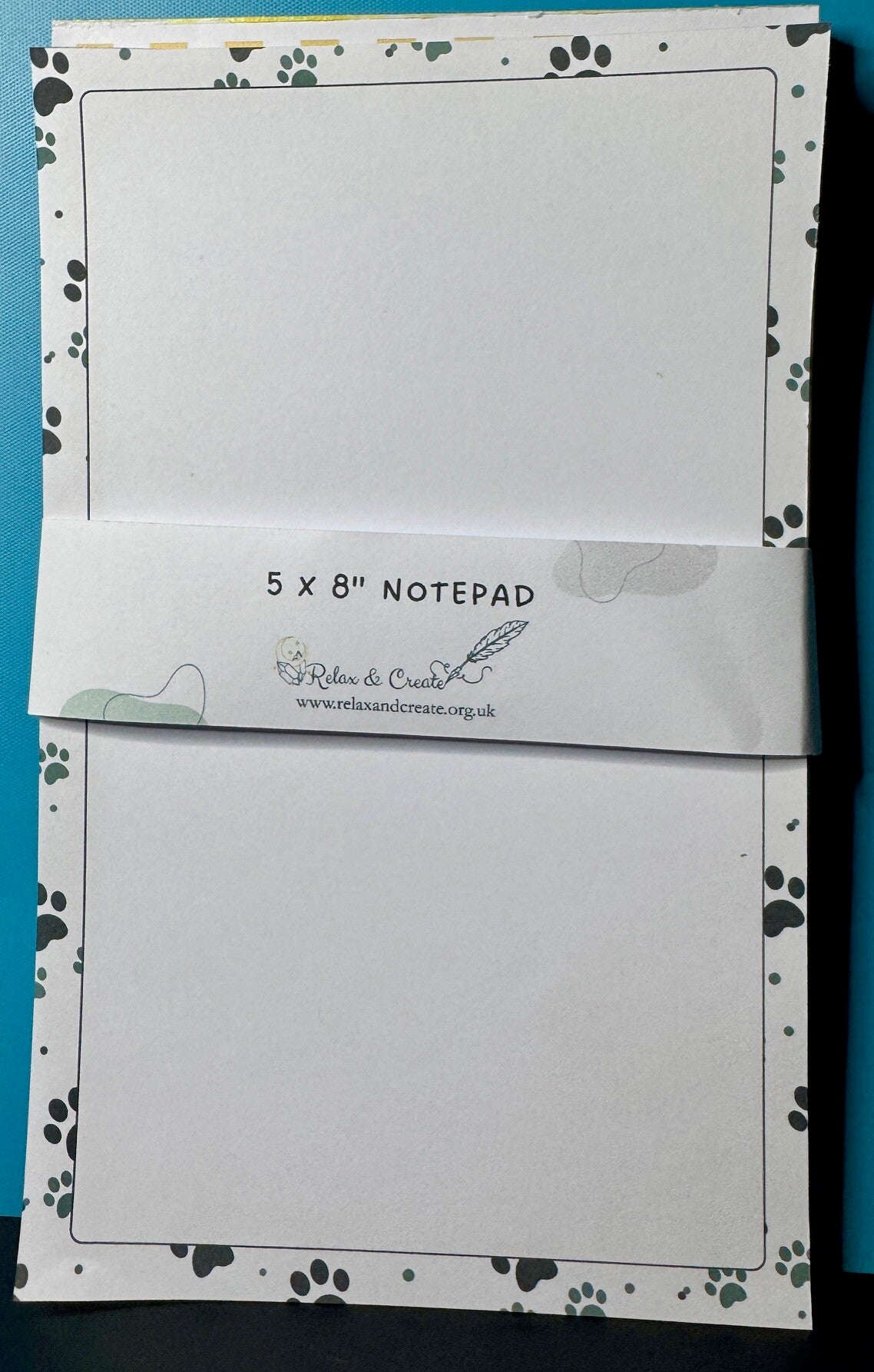 Whimsical Cats Notepad (A5) - Paw Prints