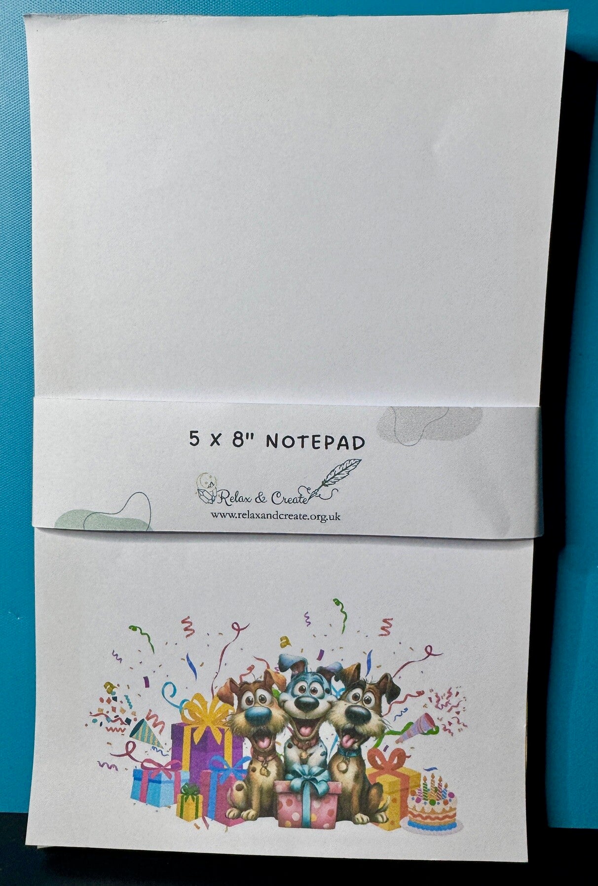 Whimsical Dogs Notepad (A5) - Happy Birthday