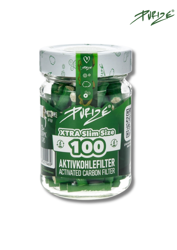 -Purize- Bocal de 100 filtres à charbon actif