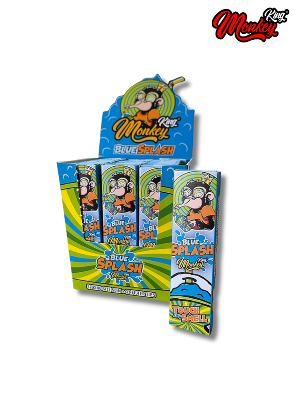 -Monkey King- King Size feuilles à rouler + filtres "Blue Splash"