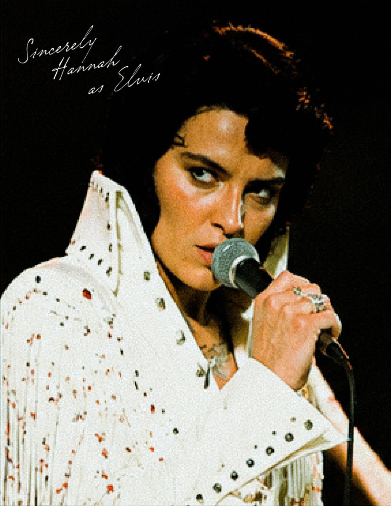 HANNAH AS ELVIS - CARTOLINE AUTOGRAFATE