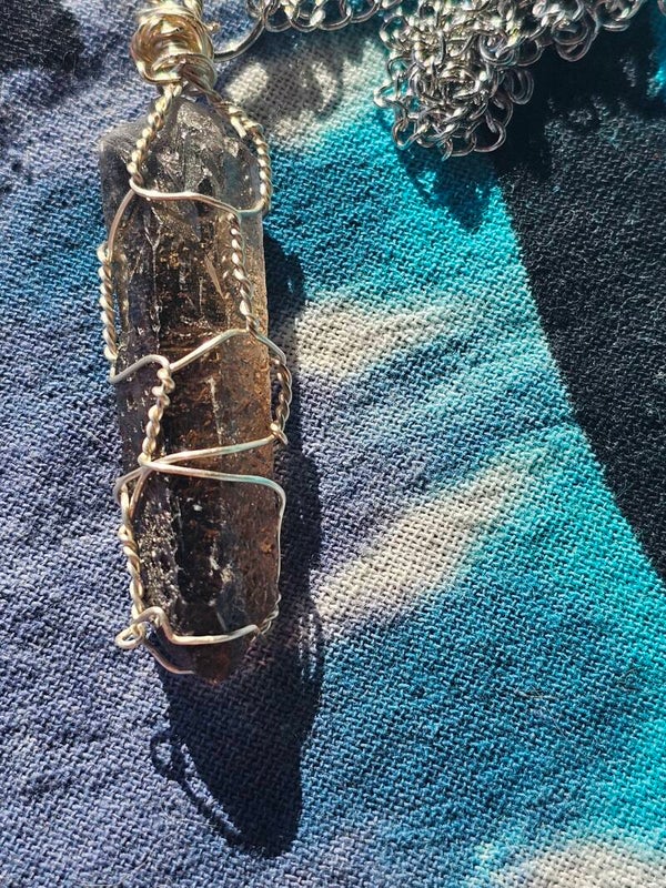 Smoky Quartz Wire Wrapped Crystal Point