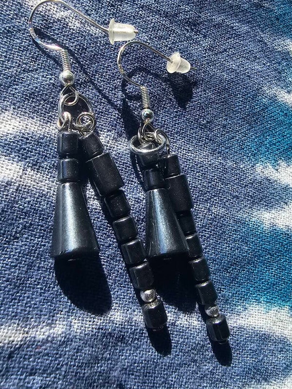 Hematite Earrings, Handmade