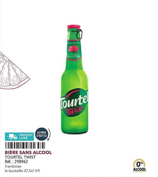 Tourtel twist - Bière framboise sans alcool