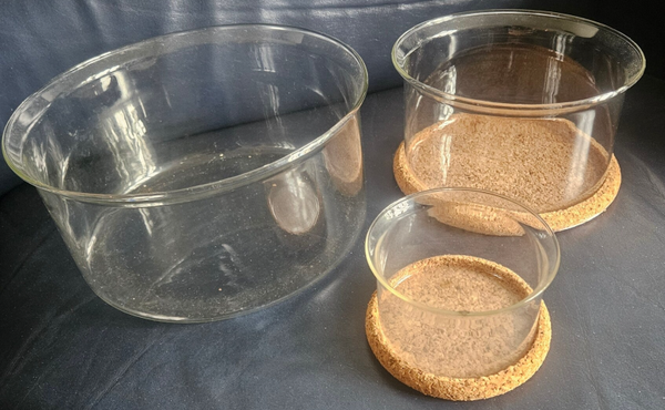 Glazen schalen set van 3