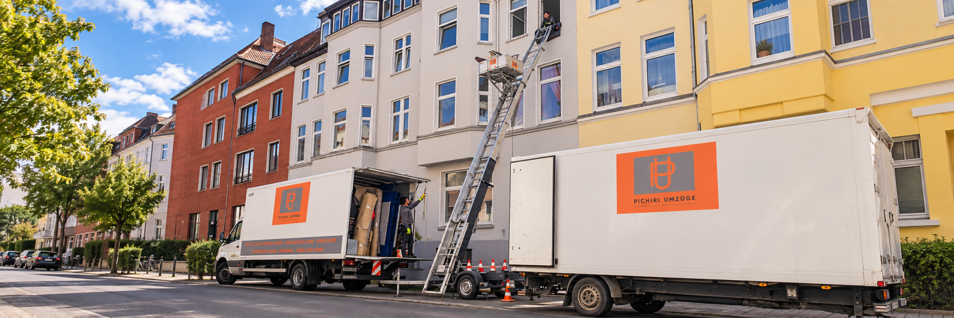 Pichiri Umzüge Hannover mit Möbellift und Umzugs-Lkw