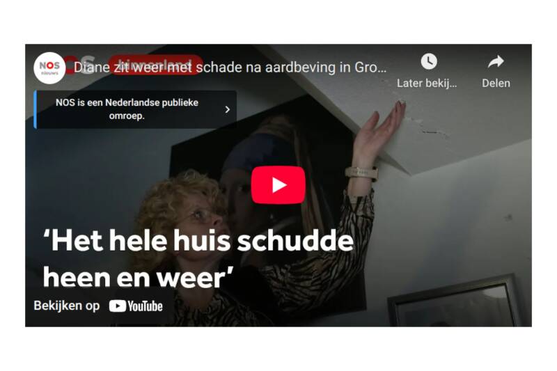 Youtube NOS over aardbeving Groningen