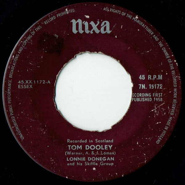 Lonnie Donegan And His Skiffle Group - Tom Dooley