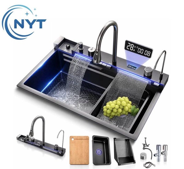 NYT Smart Waterfall Kitchen Sink Workstation – 1000 × 500 mm