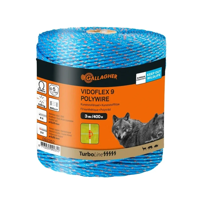 Vidoflex 9 TurboLine (bleu, 400 mètre)