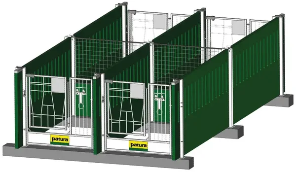Box à veaux rangée double autonome