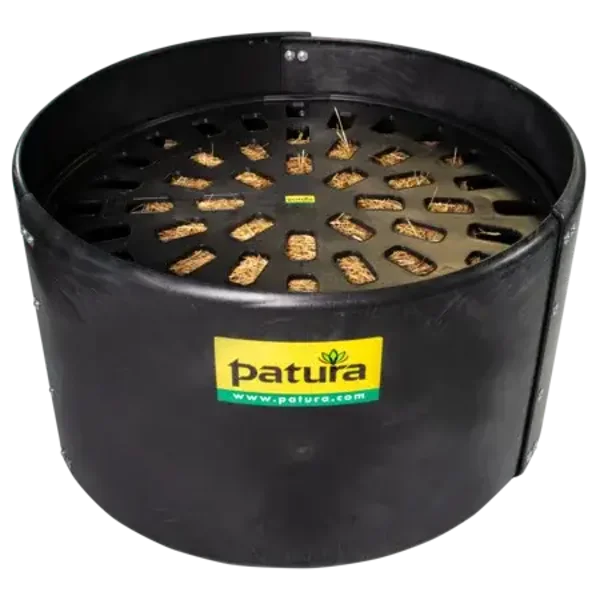 Râtelier circulaire en plastique, alimentation lente pour chevaux, Ø 1,25 m