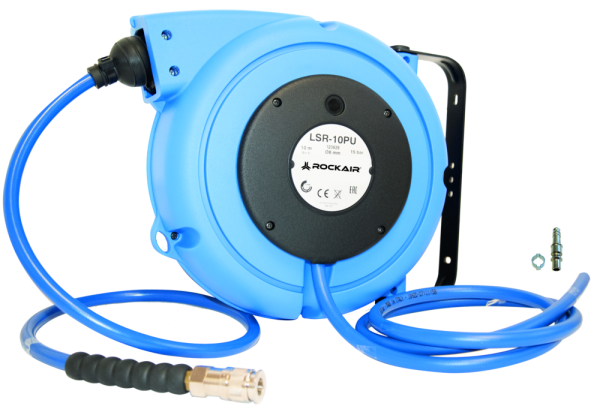 Dévidoir de tuyau à air comprimé matière plastique Rockair LSR-10PUK