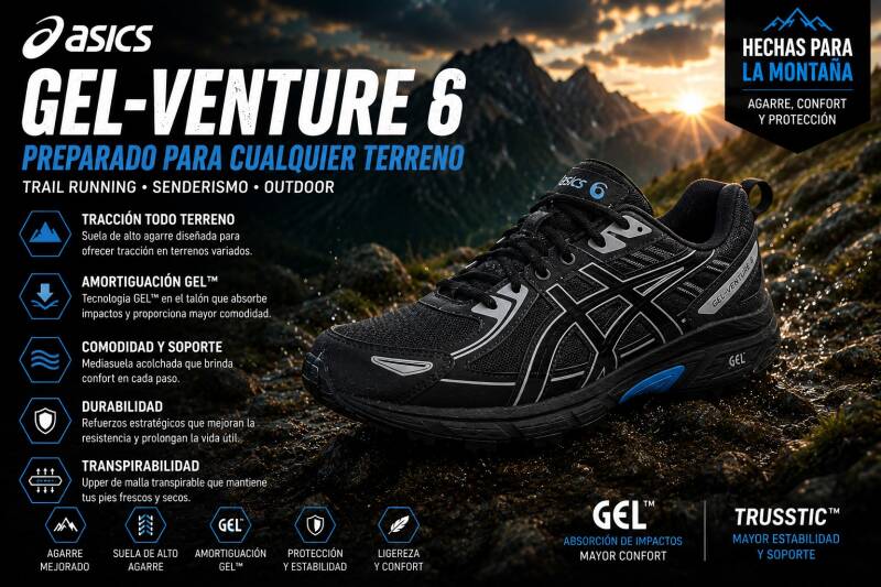 asics trail montaña hombre