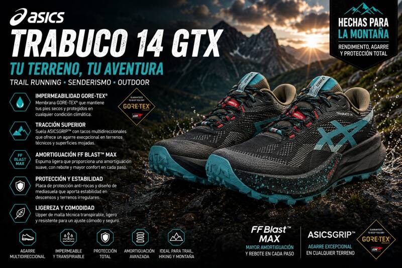 asics montaña hombre
