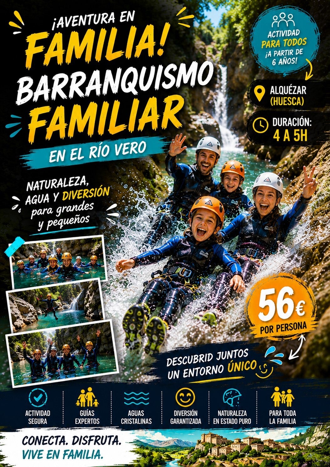 barranquismo familiar en Huesca