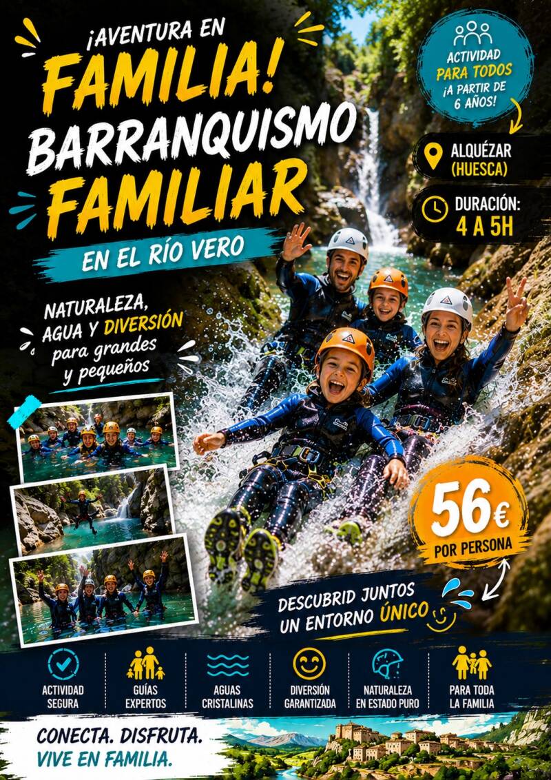 barranquismo familiar en Huesca