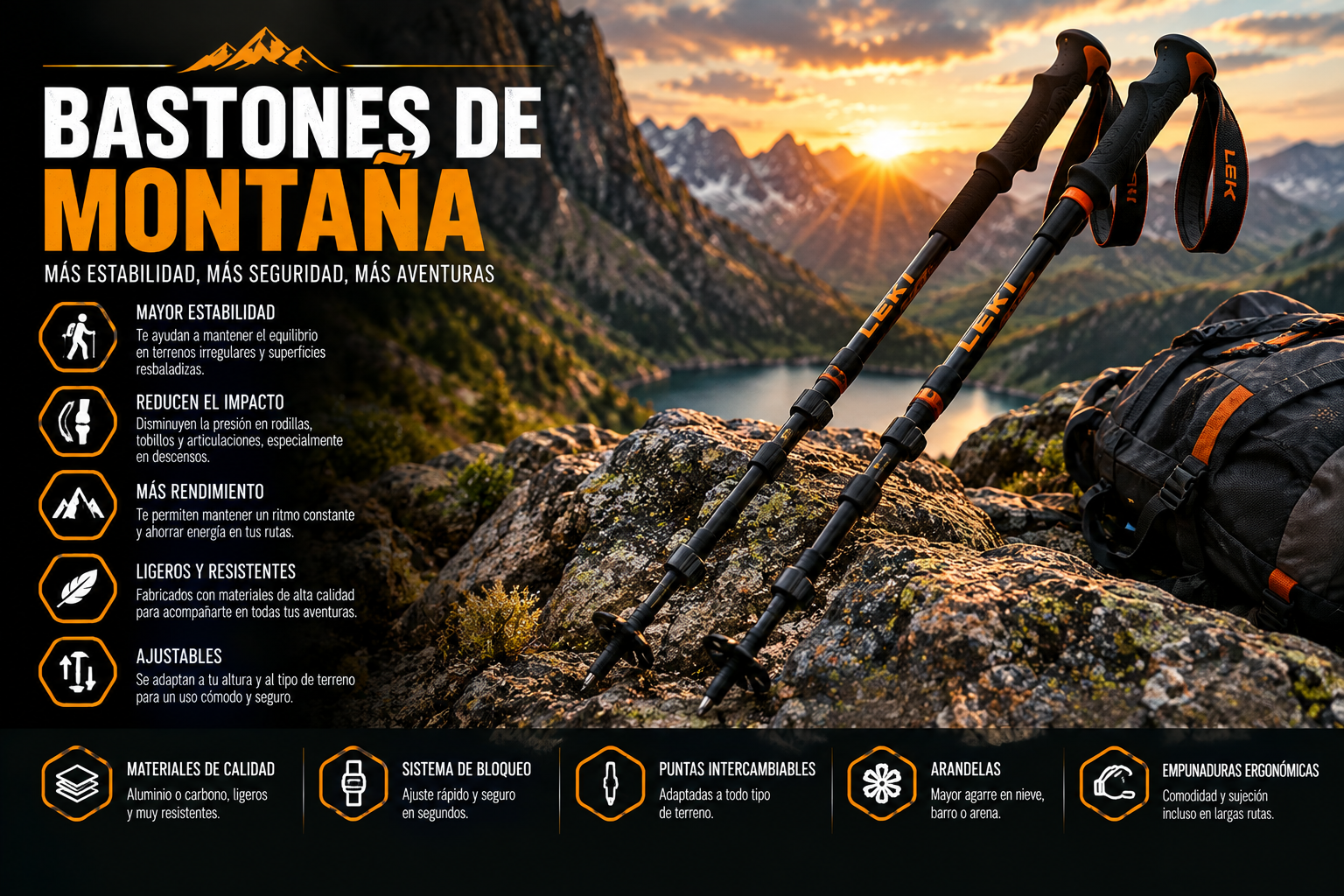 Bastones de montaña