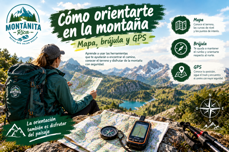 🧭 Cómo orientarte en la montaña: mapa, brújula y GPS