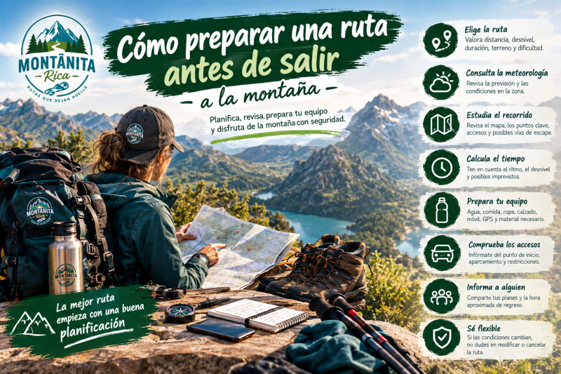 Cómo preparar una ruta antes de salir a la montaña