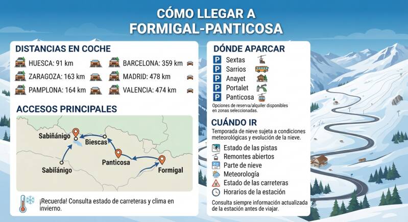 como llegar a Formigal - Panticosa