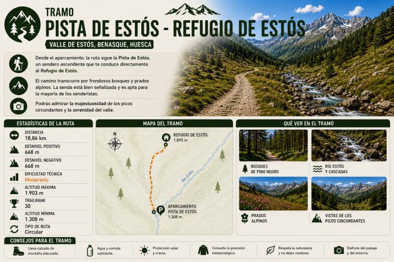 Tramo Pista de Estós - Refugio de Estós